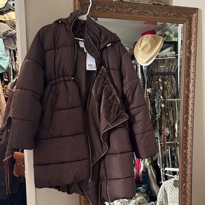 H&M Chocolate Brown Puffer Jacket